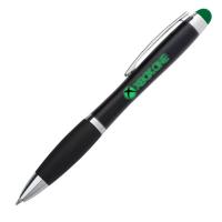 ручка-стилус с led пластиковая поворотная  со своей надписью