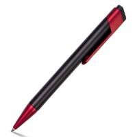 ручка шариковая черная nora с цветным клипом  со своей надписью